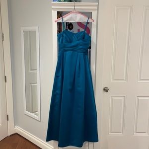 David’s Bridal Teal Ballgown